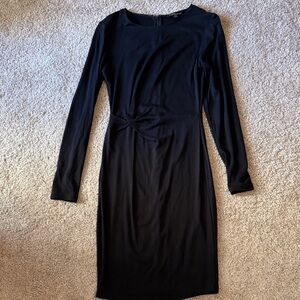 Dalia Elegant Black Long Sleeve Dress